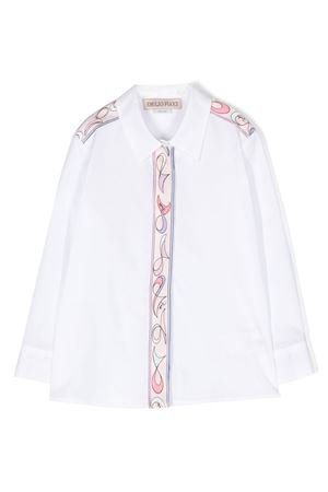 Camicia in cotone bianco EMILIO PUCCI KIDS | PS5A10P0013100